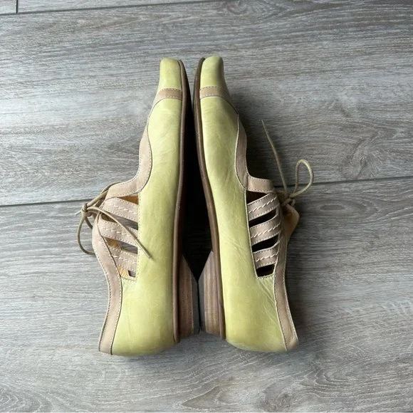 Fidji Lace Up Mary Jane Leather Flats Made in Portugal - Picture 8 of 16